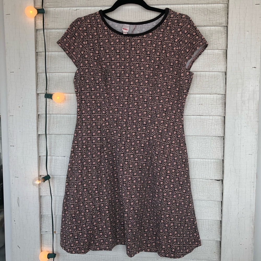💸Bongo Graphic Print Stretch Cotton A-Line Dress
